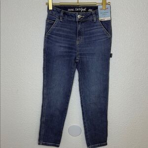 NWT-Cat & Jack- kids ankle straight Blue Jeans- adjustable waist- medium -Size 8
